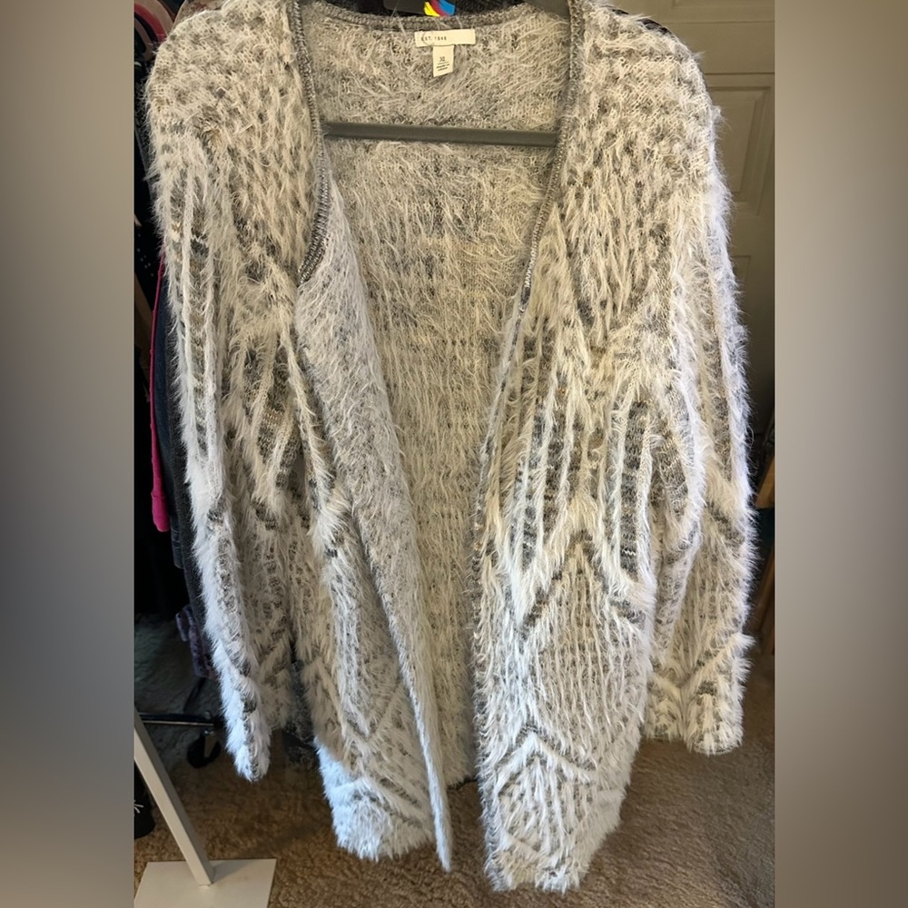 Cato sz XL cozy eyelash sweater cardigan